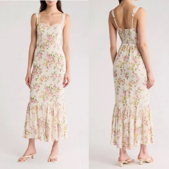 NWT Reformation Irisa Floral Trumpet Dress - Picture 4 of 13